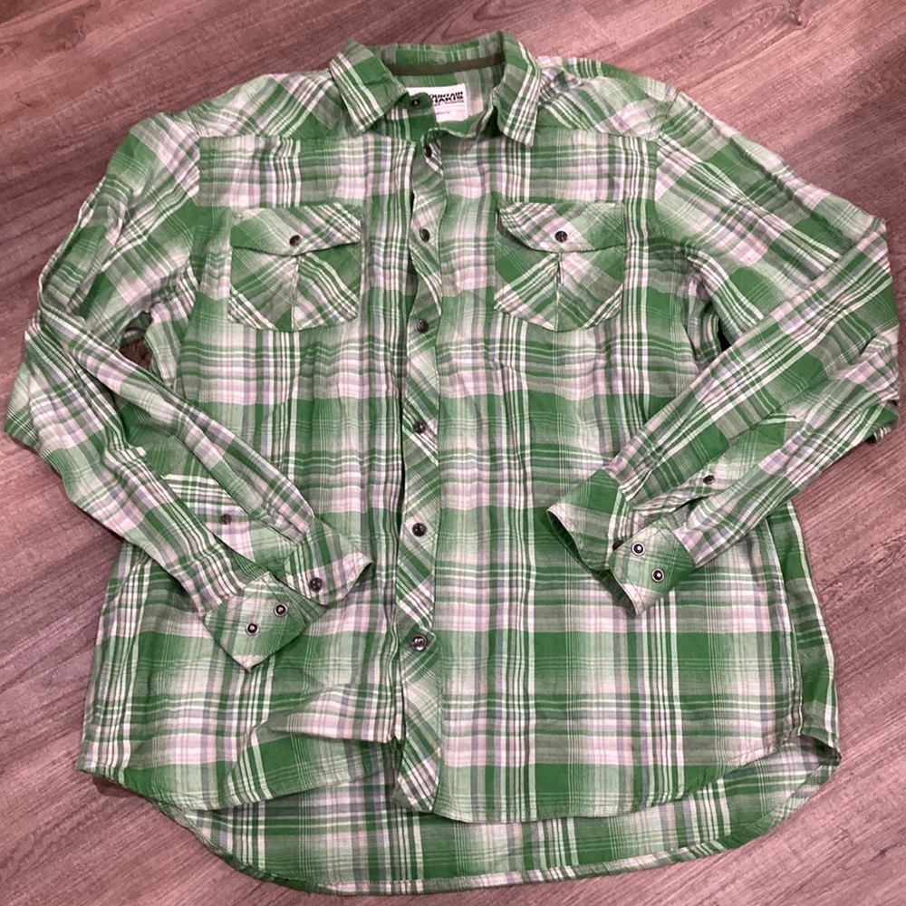 Mountain khaki mens plaid shirt